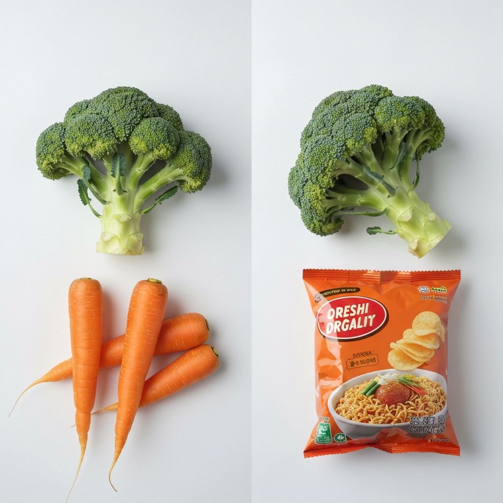 Whole vs processed comparison